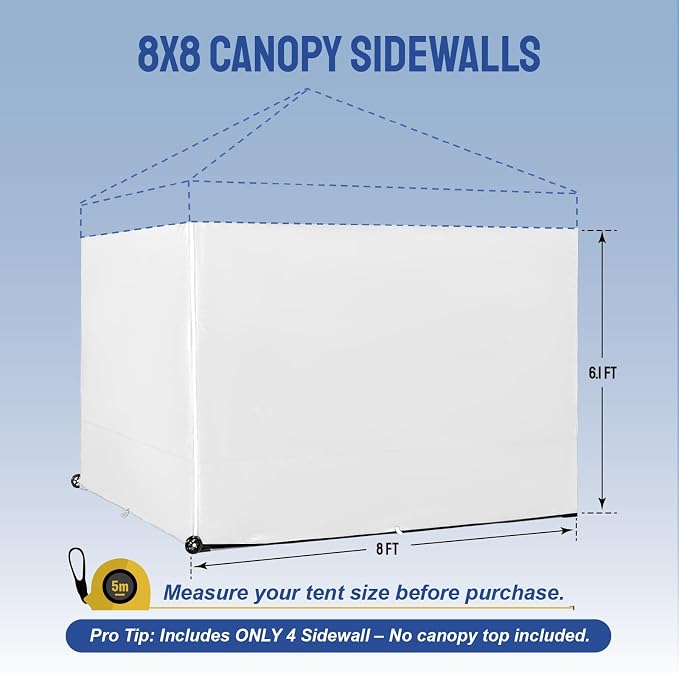 CROWN SHADES 8x8 Canopy Sidewalls - Image 2