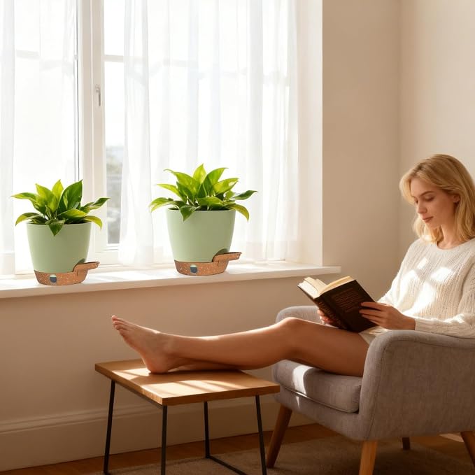 Self-Watering Plant Pots for Indoor Plants: 5/6 Inch Plastic Planter - Image 6