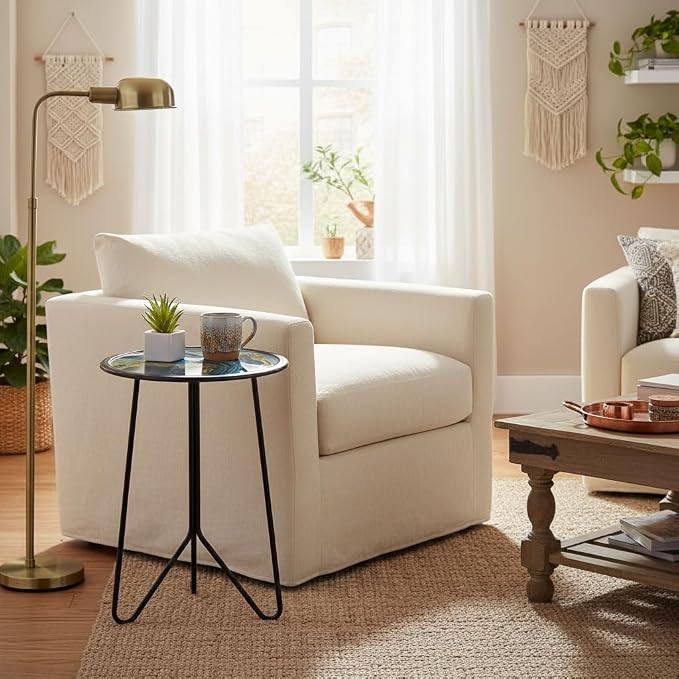 LIFFY Patio Side Tables, Round Decorative Plant Stand & Accent Table - Image 5