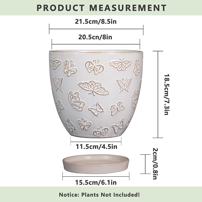 Ceramic Planter 8 Inch - Image 3