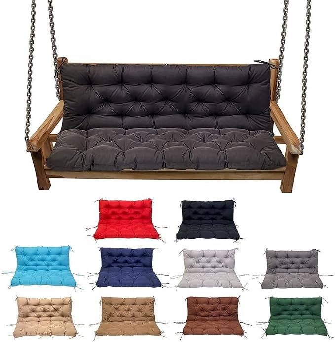 Swing Cushion Replacement Outdoor Porch Waterproof Bench Cushion 2-3 Seater by YXMKJOS
