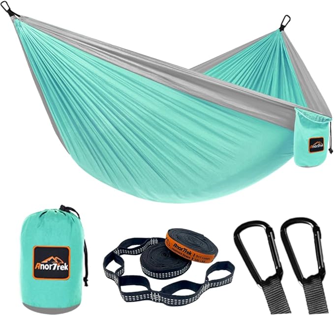 Camping Hammock, Super Lightweight Portable Parachute Hammock by AnorTrek
