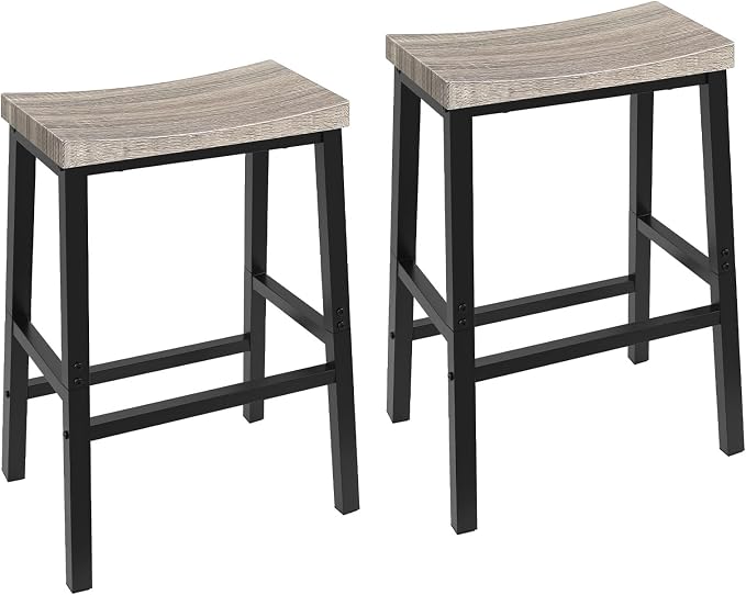 HOOBRO Bar Stools, 23.6 Inch Saddle Kitchen Counter Stools by HOOBRO
