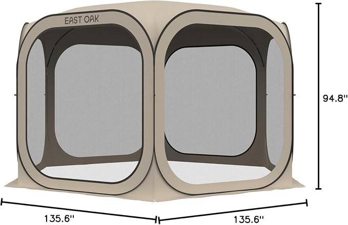 East Oak Screen House Tent Pop-Up, Portable Screen Room Canopy Instant Pop Up - Image 2