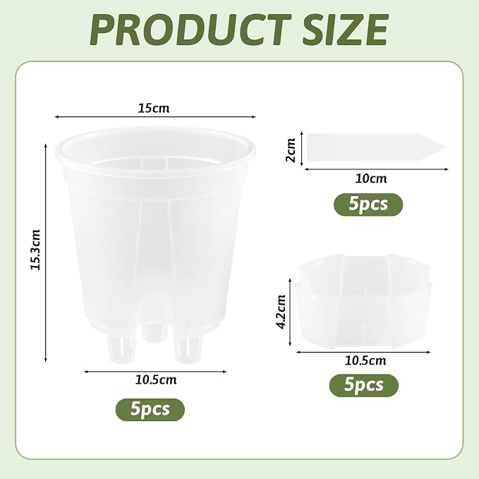 Clear Self Watering Pots for Indoor Plants - Image 3