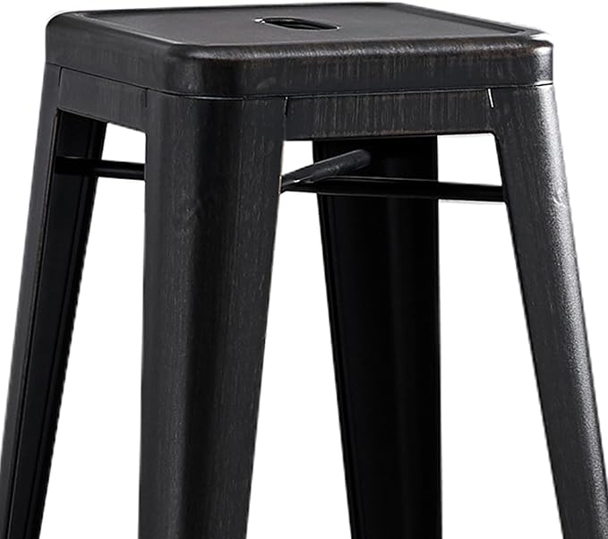 AC Pacific 30” Metal Backless Barstool Set of 2 – Country Rustic Style - Image 6