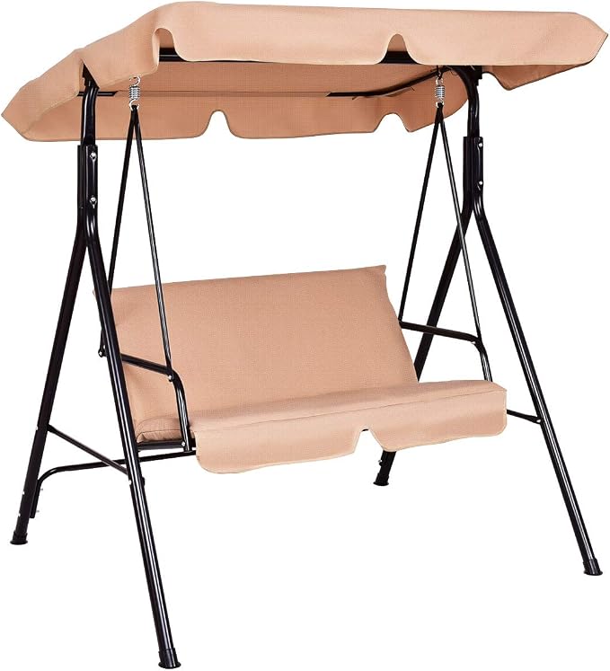 Tangkula 2 Person Porch Swing, Outdoor Swing by TANGKULA