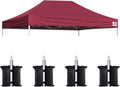 Eurmax USA Pop Up Canopy Top Gazebo Tent Cover Replacement Top Only, Bonus 4PC by Eurmax