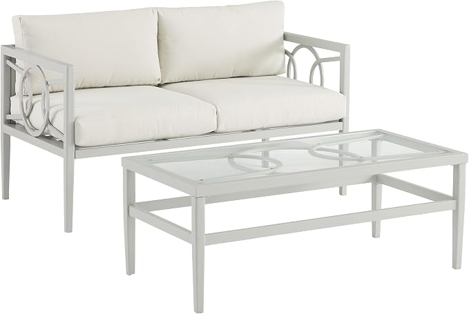 Crosley Furniture Ashford 2-Piece Outdoor Coffee Table and Loveseat Patio by CrosleyFurniture
