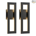 LamQee 14" Modern Outdoor Wall Lights 2 Packs, 3000K 1000LM LED Exterior by LamQeeLights