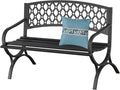 On Shine 50'' Patio Garden Bench, Loveseats Patio Park Bench, Metal Bench by Unknown