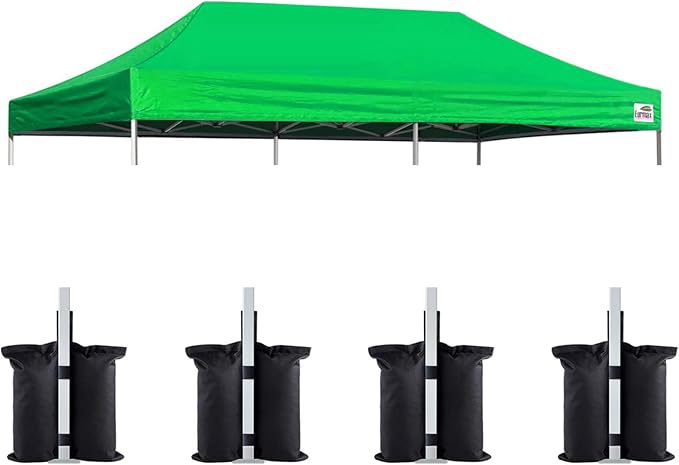 Eurmax USA 10x20 Pop Up Canopy Replacement Canopy Tent Top Cover, Instant by Eurmax