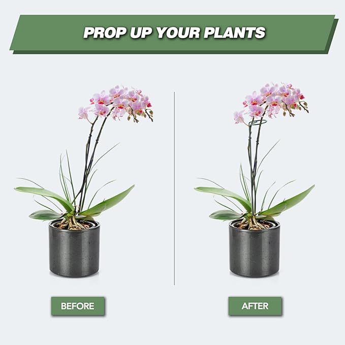 Joyhalo 12 Pack Plant Stakes, 16 Inch Plant Support Stakes, Plant Sticks Support - Image 2
