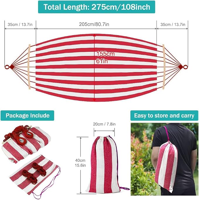 MOSFiATA Hammocks Portable Camping Hammock Upgraded 550lb Thickened Fabric - Image 2