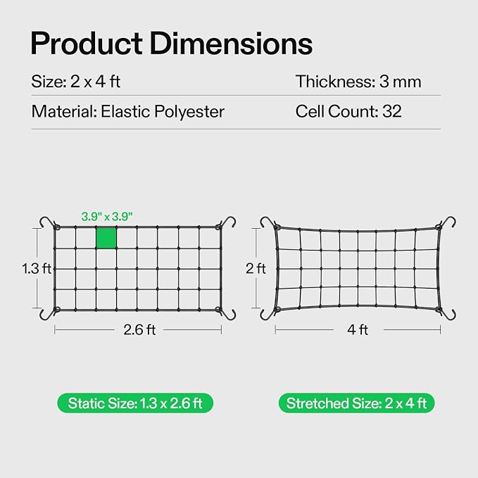 VIVOSUN 2 x 4Ft. Elastic Trellis Netting - Image 7