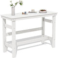 SERWALL 41" Outdoor Bar Table, HDPE Patio Bar Counter Height Table, All Weather by SERWALL