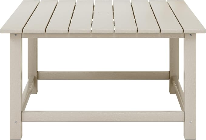 WestinTrends Malibu Low Outdoor HDPE Square Patio Coffee Table - Image 3