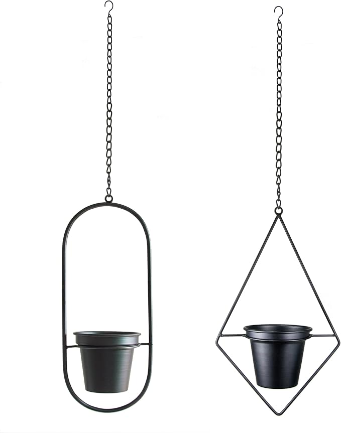 Modern Hanging Planters for Indoor Plants, Metal Plant Hanger - Image 2