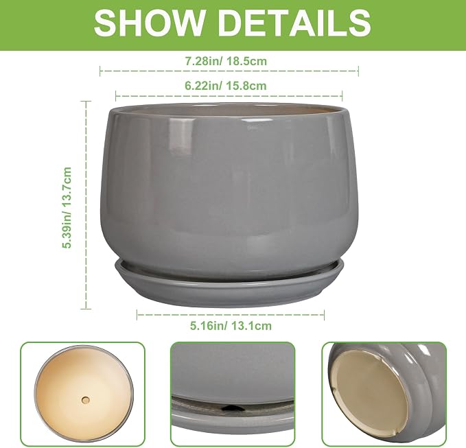 G EPGardening Modern Ceramic Planter - Image 3