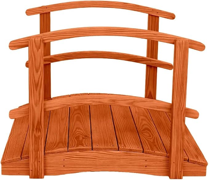 4 FT Cedar Amish Made Garden Bridge - Image 5