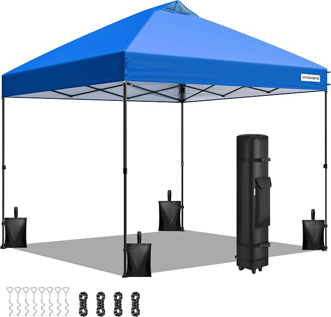 VIVOHOME 10x10ft Pop Up Canopy Tent One Push Setup Outdoor Portable Shelter by VIVOHOME