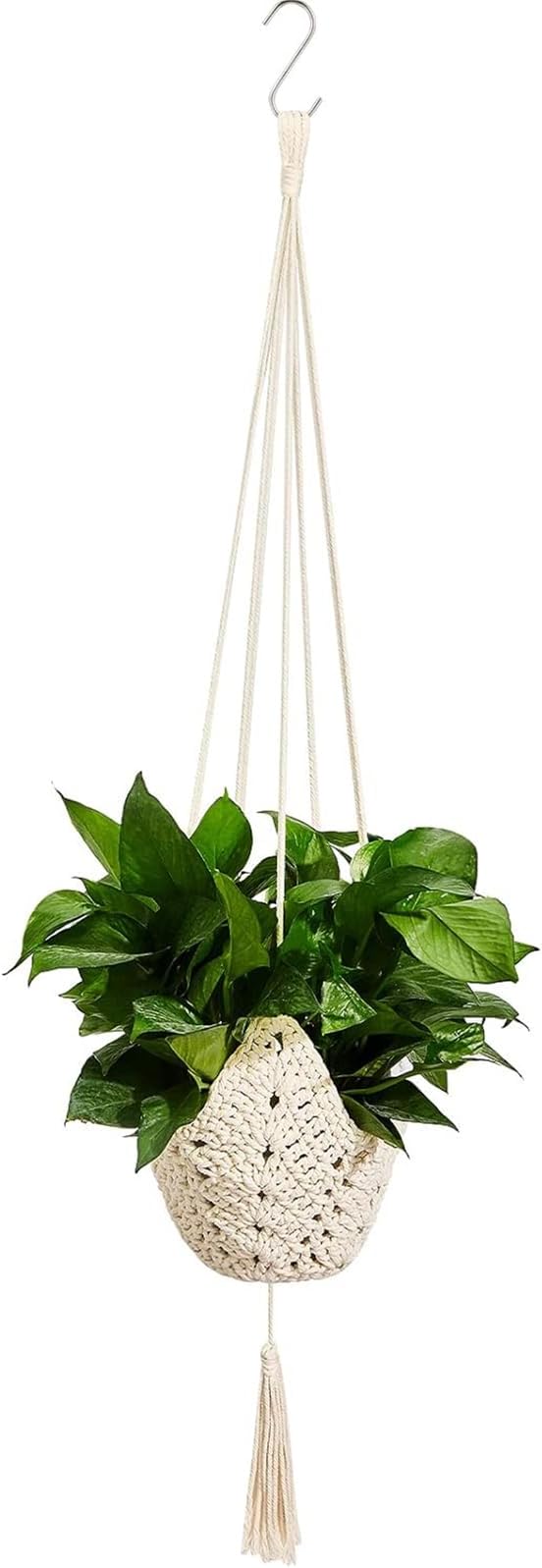 Shappy 1 Pack Jute Crochet Long Plant Hanger by Shappy