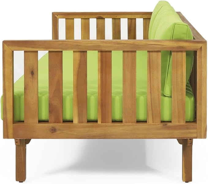 Merax Outdoor Acacia Wood Daybed, 3 Seater Day Bed Couch Sofa - Image 8