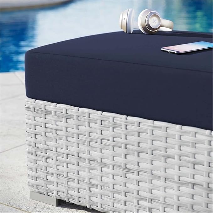 Modway EEI-4301-LGR-NAV Ottoman, Light Gray Navy 25 x 25 x 12 - Image 6