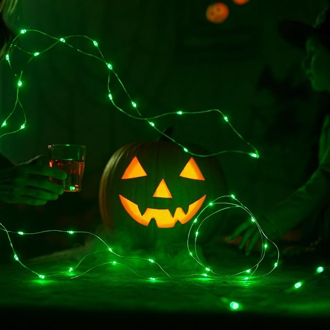 Solar String Lights Outdoor, 2 Pack 80FT 200 LED Solar Halloween Twinkle Lights - Image 8
