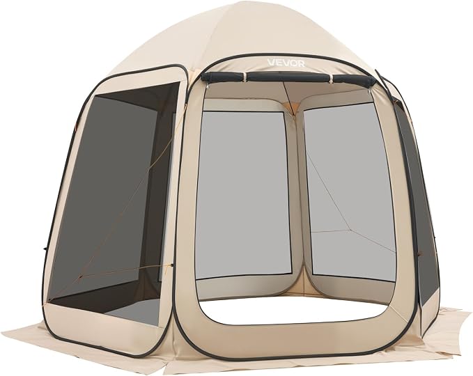VEVOR 10 x 9.2 ft Pop-Up Screen House Tent, 4–8 Person Portable Screen Gazebo - Image 8