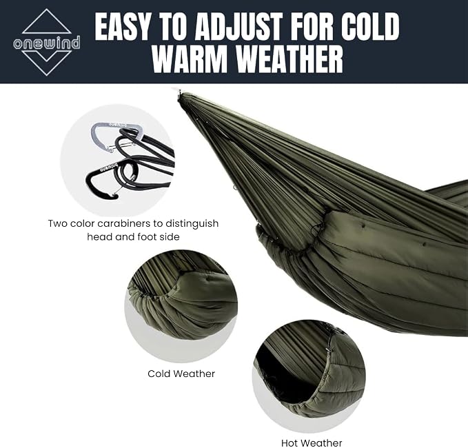 onewind Double Hammock Underquilt Warm Insulation Ultralight 3-4 Season Camping - Image 7