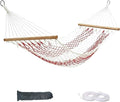 Hammocks Double Rope Hammock, Portable HandwovenTraditional Cotton Rope1 Person by Unknown