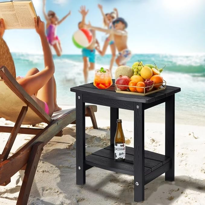 Y&M Outdoor Side Table, HIPS Adirondack Small Double Layer Table, Waterproof - Image 5