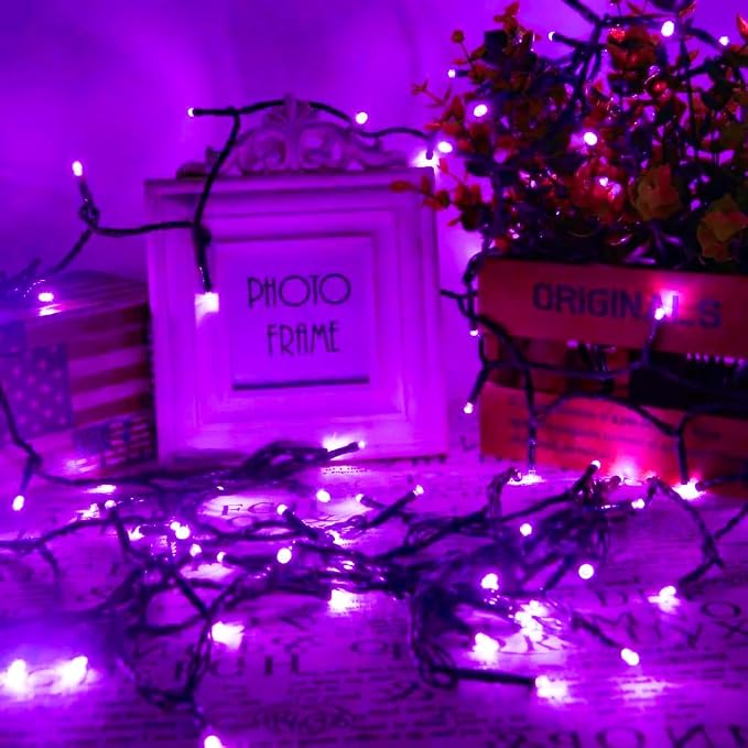 YIQU Purple 82FT 200 LED Extendable Halloween Lights - Image 4