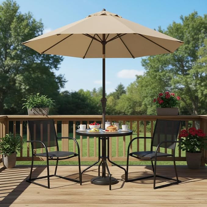 Tangkula 27.5 Inch Round Outdoor Dining Table - Image 4
