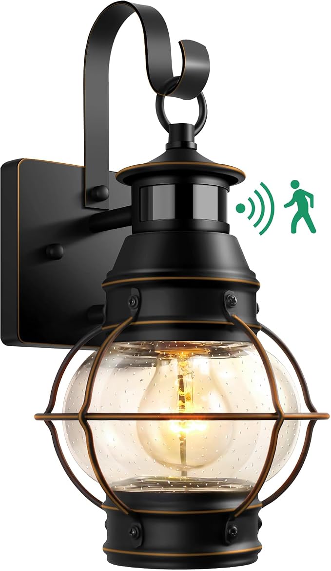 Lamomo Black Outdoor Light, Exterior Front Porch Lights - Image 7
