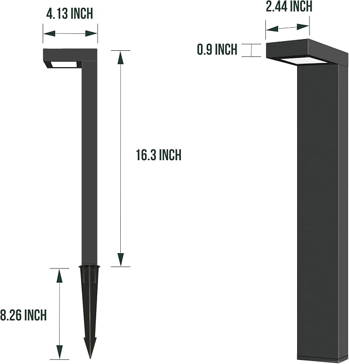 GKOLED 4 Pack Low Voltage Landscape Pathway Light Fixture, 9-15V AC DC Outdoor - Image 4