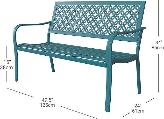 Grand patio 50" Outdoor Bench, Garden Benches - Image 3