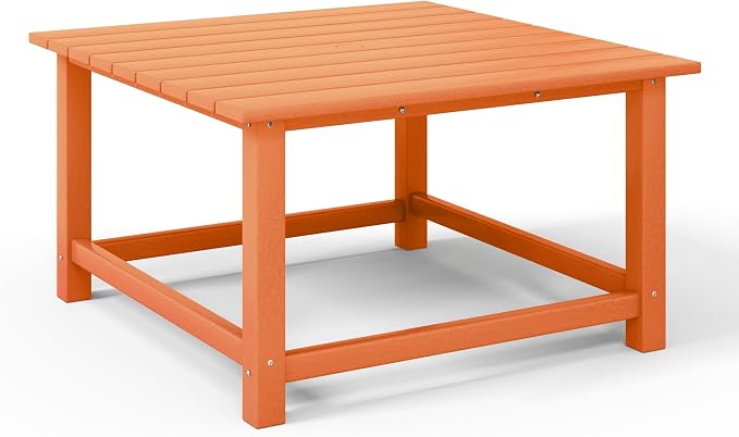 WestinTrends Malibu Low Outdoor HDPE Square Patio Coffee Table - Image 7