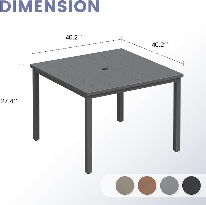 VICLLAX Square Patio Dining Table - Image 3