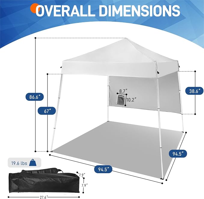 Outvita 6'x6' Pop Up Canopy Tent Commercial Instant Gazebo Tent, Waterproof & - Image 2