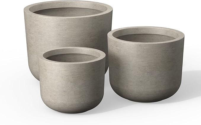 Kante 13", Outdoor Indoor Modern Planter Pots, Lightweight, Weather Resistant by Kante