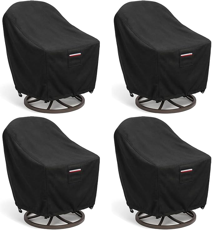 Outdoor Patio Chair Covers 4-Pack, Heavy Duty 600D Oxford Fabric, Weather by Unknown