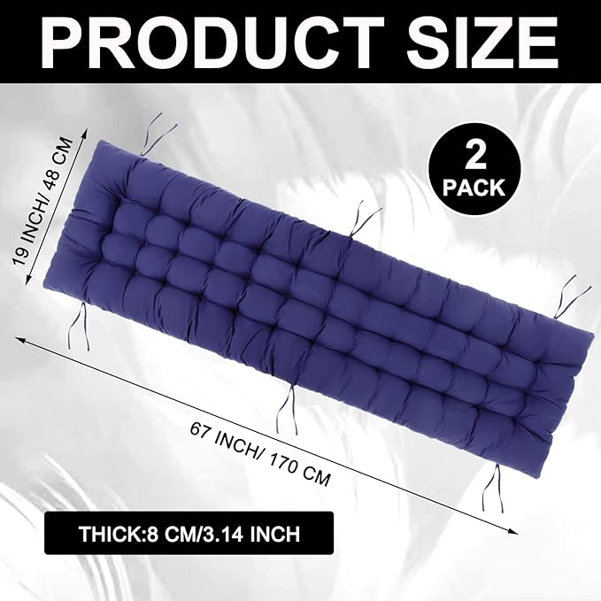 67 x 19 Inch Chaise Lounge Cushions Soft Lounge Chair Cushion Gravity Chair - Image 2