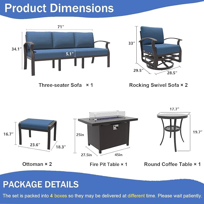 Kullavik Aluminum Patio Furniture Set - Image 2