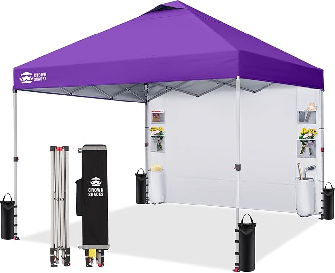 CROWN SHADES Canopy Tent 10x10 Pop Up Canopy Outdoor Shade by CrownShades
