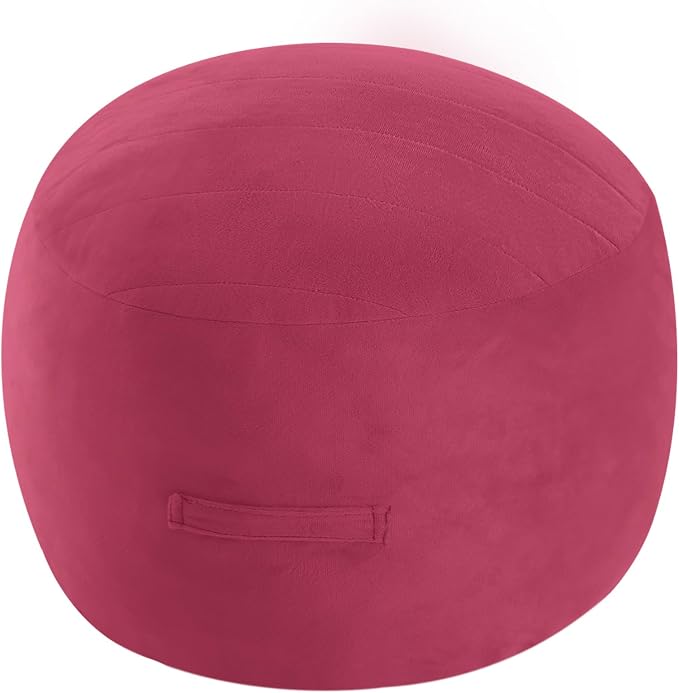 MeMoreCool Round Stuffed Pouf Ottoman Foot Rest, Floor Pouf Foot Stool by MeMoreCool