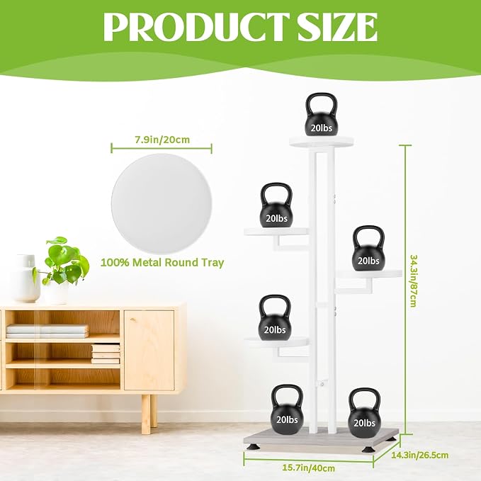 iDavosic.ly 4 Tier Plant Stand Indoor Outdoor, Tiered Corner Multiple Flower - Image 4
