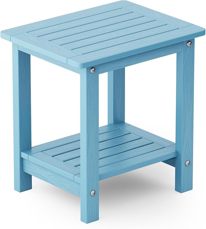 YEFU Outdoor Side Table for Patio: 16" HIPS Weather by YEFU