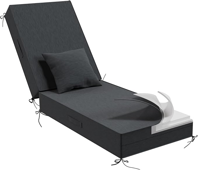 Outdoor Water-Resistant Olefin Chaise Lounge Cushions by Aofeite